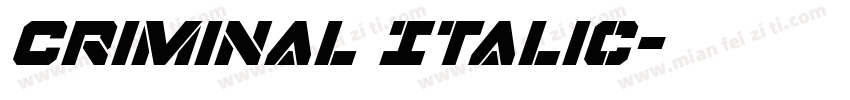 Criminal Italic字体转换
